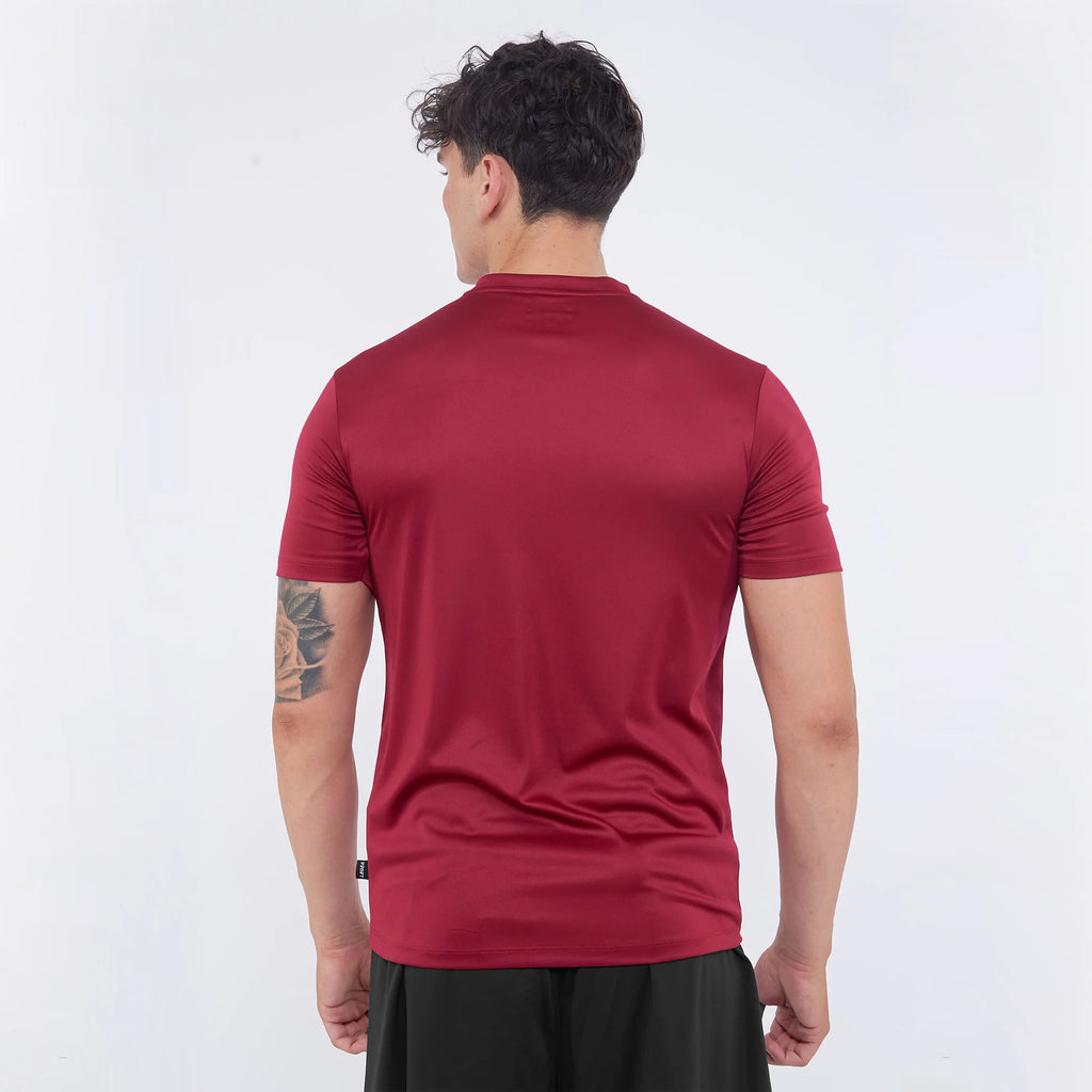 Back view EmPowerBall Legea Baviera Football Jersey in Garnet Red 